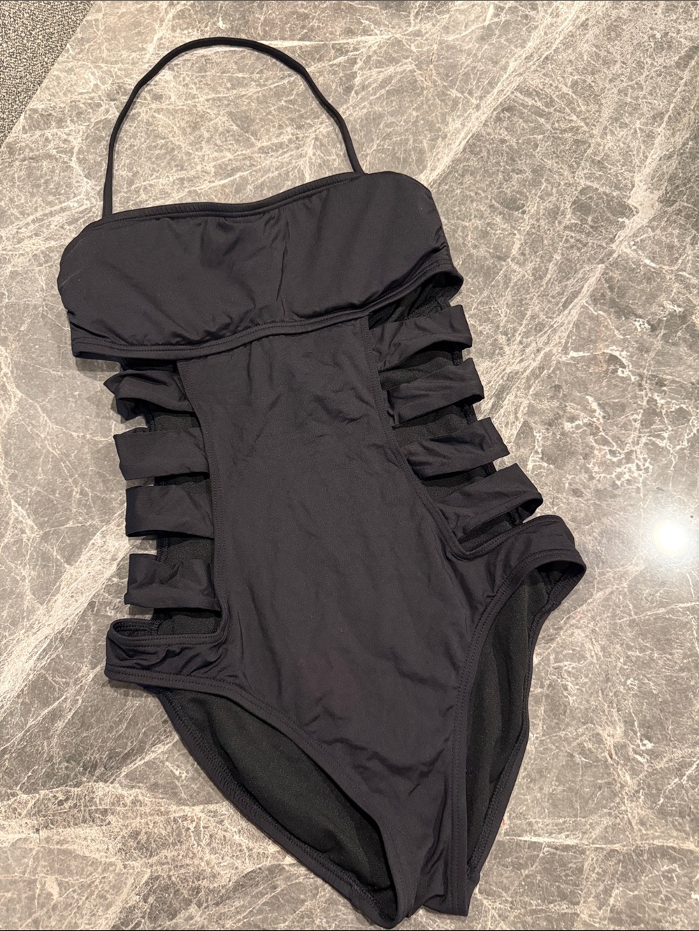 Kenneth Cole Black Cutout Women's One-Piece Swimsuit